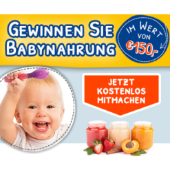 Babynahrung-Gewinnspiel im Wert von 150€